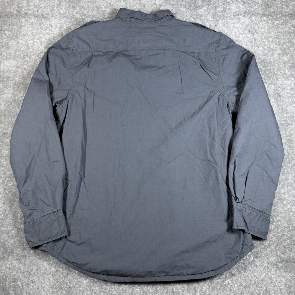 Old Navy Shirt‎ Jacket Men's Large Gray Quilted Long Sleeve Button Up Outdoor - Picture 2 of 6
